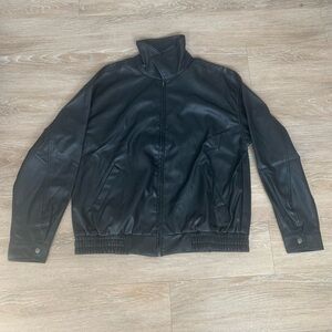 Madden Girl Classic Black Bomber Jacket Size XL